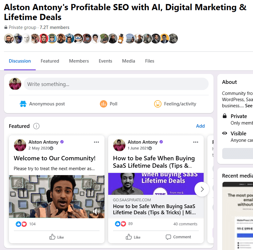 Alston Antony's Private SEO Community