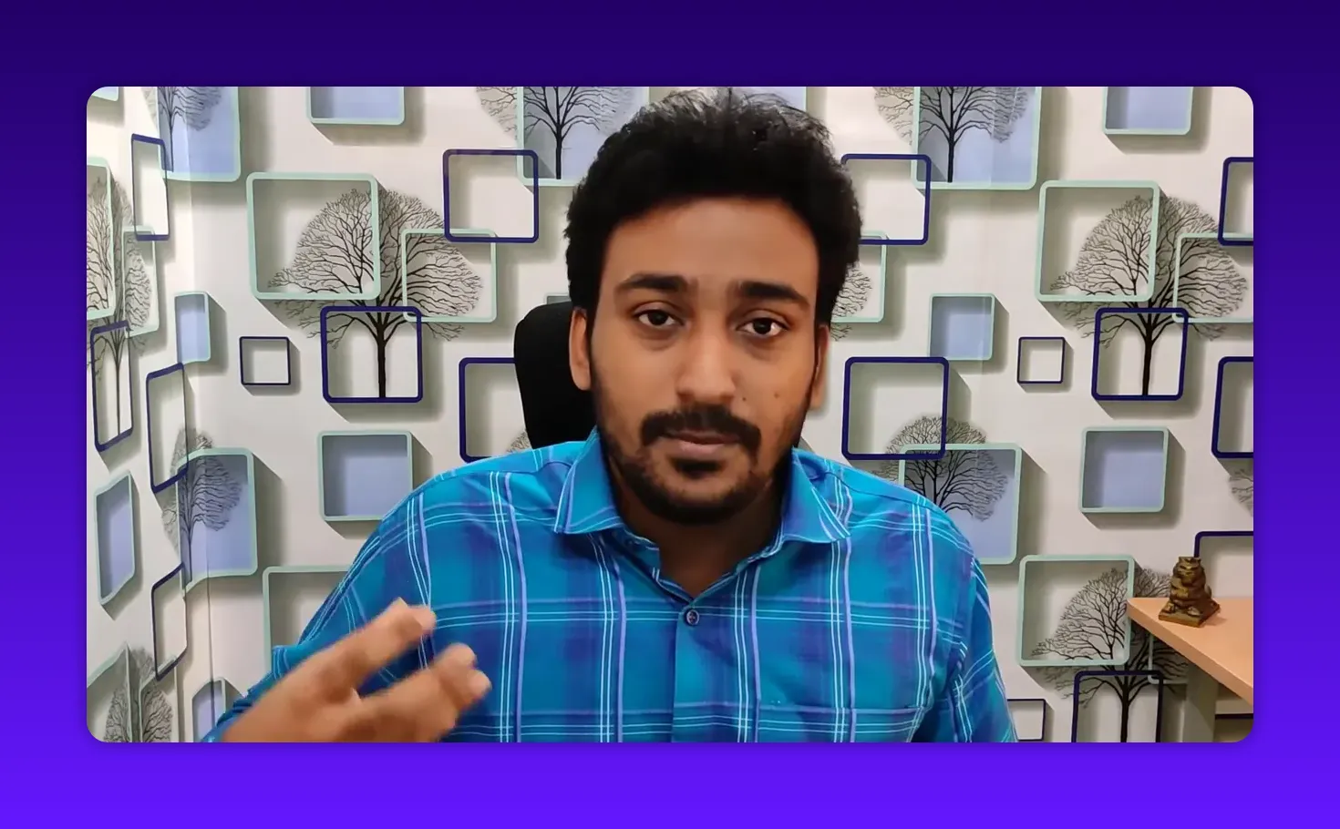 Instructor using a hand gesture while explaining what a PASS means on the SEO quiz